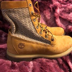 Crochet timberland tan boots